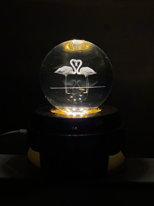 Boule cristal personalisée - (تدور )كرة مضيئة بالاسم